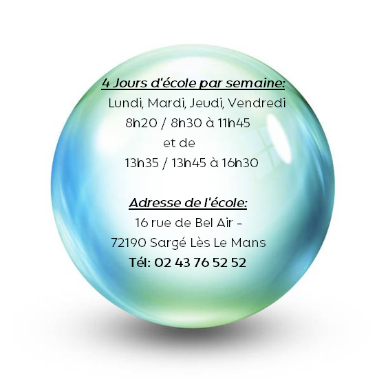 Horaires ecole elementaire