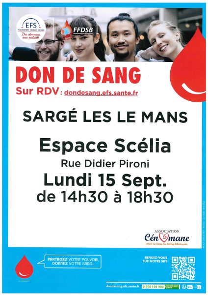 Affiche don du sang 15 sept