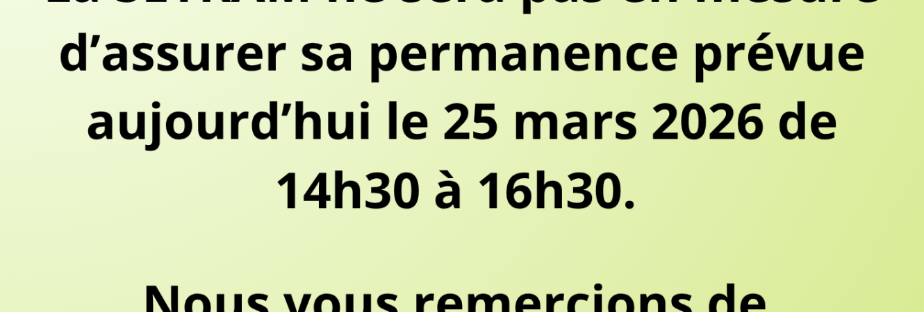 Annulation SETRAM 25.03.2026