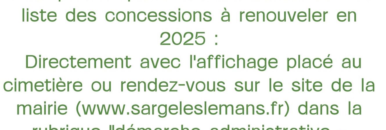 Liste concession à renouveler