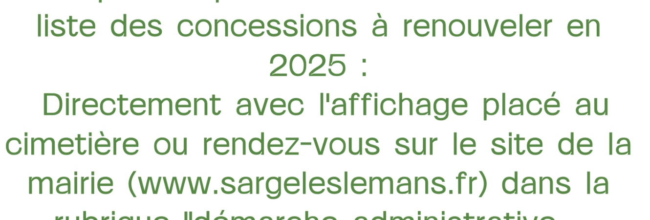 Liste concession à renouveler