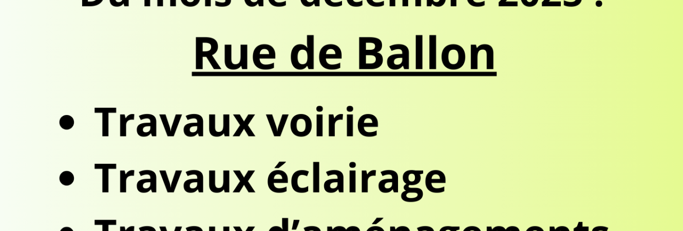 travaux décembre 2025